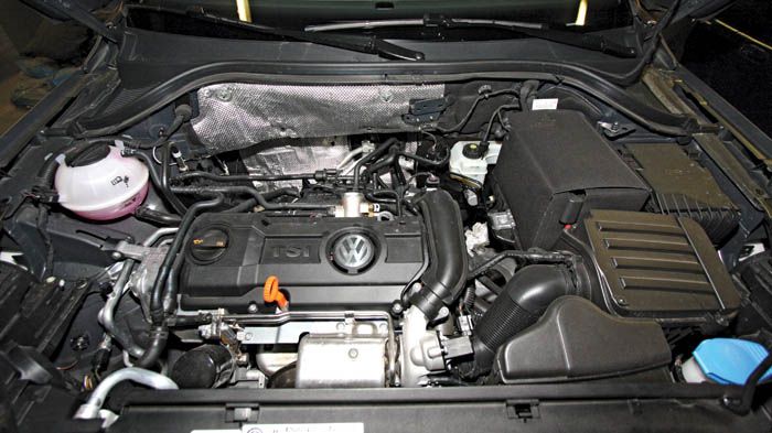 Ο 1,4 TSI των 122 ίππων δεν δίνει φτερά στο Tiguan, αλλά η κατανάλωσή του είναι η χαμηλότερη, αφού βοηθιέται από το πακέτο BlueMotion Technology.  